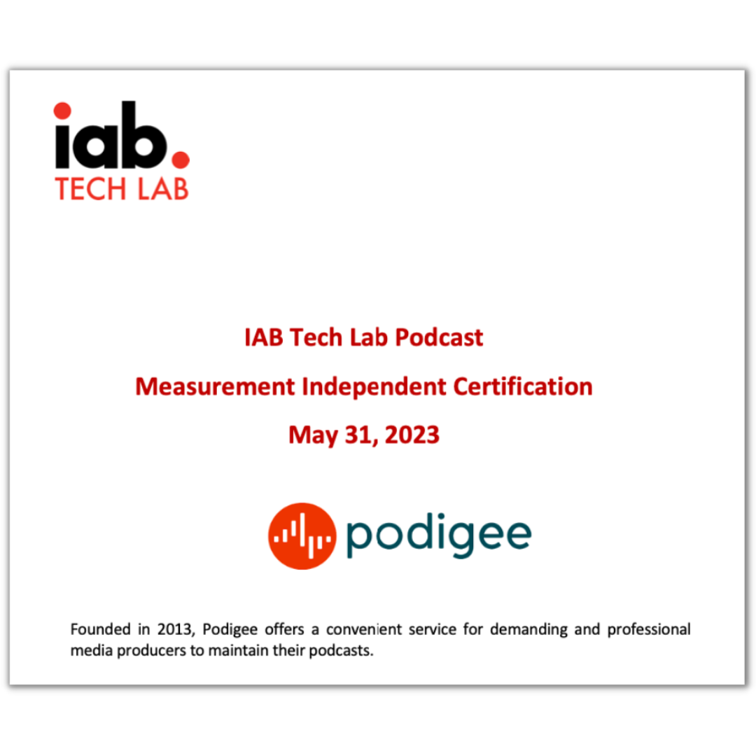 Podigee IAB Measurement Independent Certification