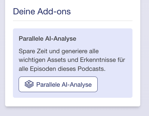 Parallele AI Analyse für mehrere Episoden